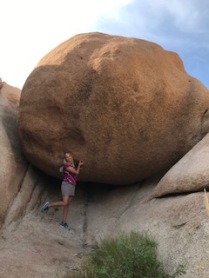 me holding boulder